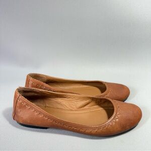 Frye & Co Tan Leather Slip-On Ballet Flats